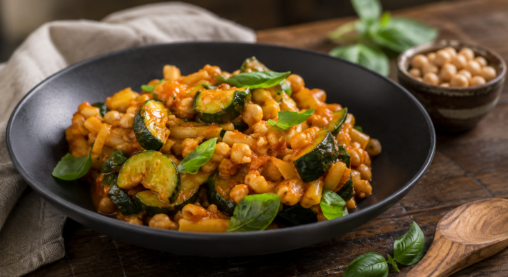Chickpea Zucchini Pasta