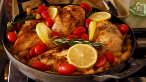 EASY Lemony Chicken Pasta Bake Recipe