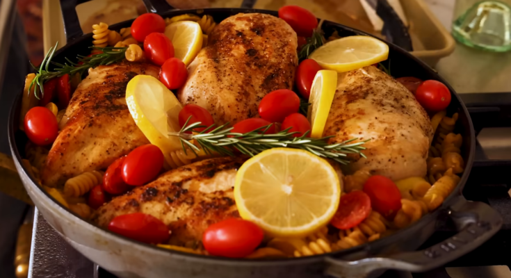 EASY Lemony Chicken Pasta Bake Recipe