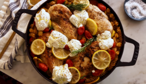 EASY Lemony Chicken Pasta Bake Recipe