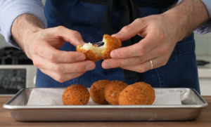 Homemade Crispy Mozzarella Sticks and Risotto Balls Recipes