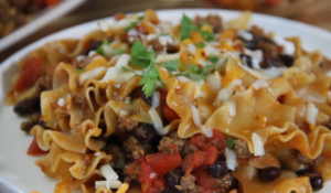 One Pan Ground Beef Taco Skillet Recipe