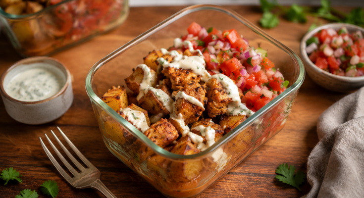 Chicken Taco Potato Bowls