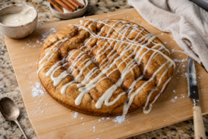 Cinnamon Sugar Pizza Made with Crescent Rolls