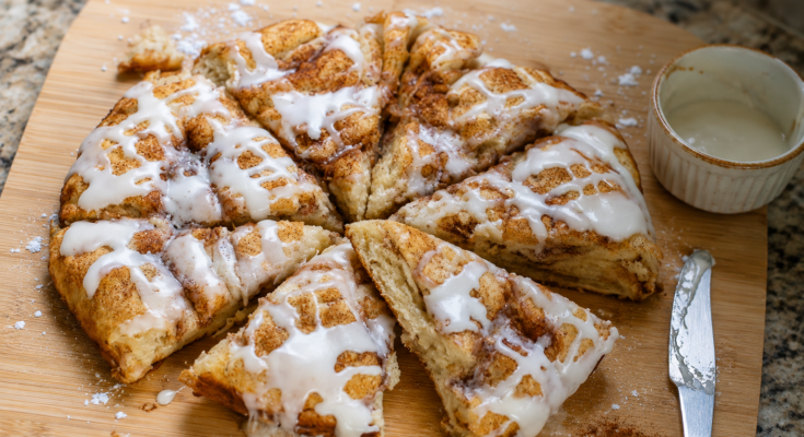 Cinnamon Sugar Pizza Made with Crescent Rolls