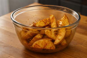 Crispy Baked Garlic Parmesan Potato Wedges 