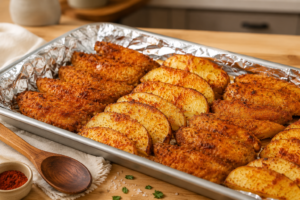 Crispy Baked Garlic Parmesan Potato Wedges 