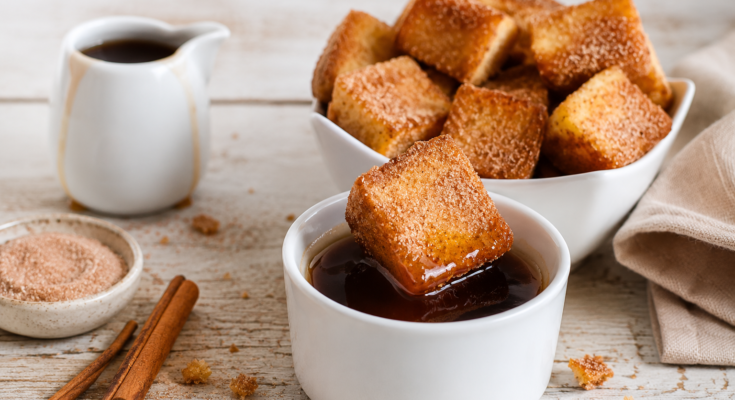 Crispy Honey Butter Cinnamon French Toast Bites