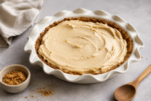 Easy Keto Peanut Butter Pie with Chocolate Cookie Crust 