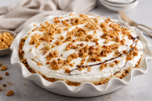Easy Keto Peanut Butter Pie with Chocolate Cookie Crust 