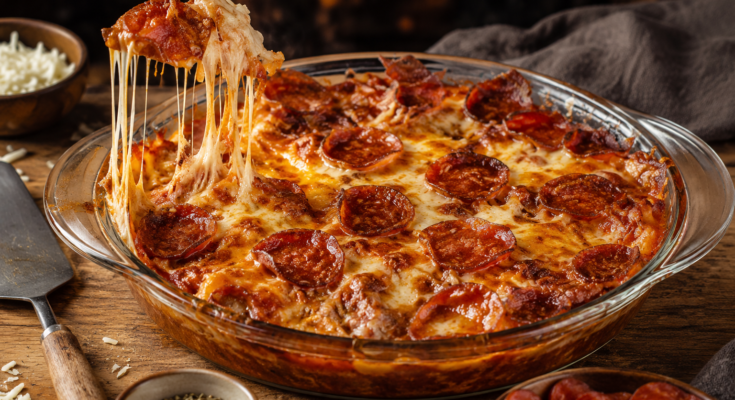 Easy Low Carb Pizza Casserole