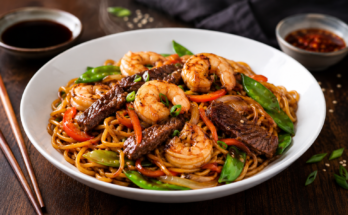 Easy Steak & Shrimp Noodles Recipe