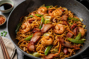 Easy Steak & Shrimp Noodles Recipe