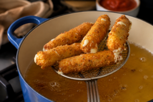 Homemade Crispy Mozzarella Sticks and Risotto Balls Recipes