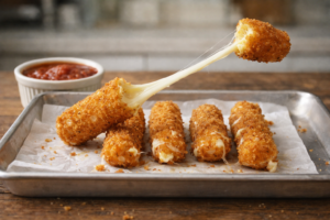 Homemade Crispy Mozzarella Sticks and Risotto Balls Recipes