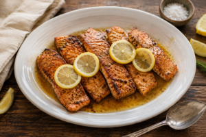 Pan-Seared Salmon with Lemon Brown Butter
