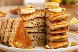 Soft and Fluffy Banana Oatmeal Pancakes Recipe (