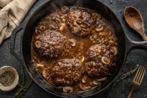Southern-Style Hamburger Steak with Onion Gravy